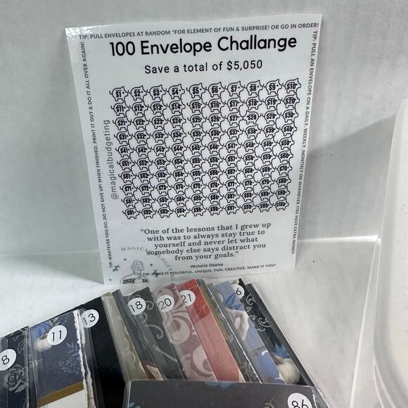 New magical budgeting “pumpkin patch” 1-100 mini envelope saving challenge w/box - Picture 4 of 11
